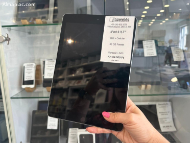 iPad 6 9.7" 32GB Wifi+Cellular Space Grey 100% akku(0/63) ISZERELÉS.HU
