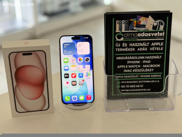 iPhone 15 Plus 128GB Független Újszerű/2027.10.30.Gar./Akku 88%/p4604