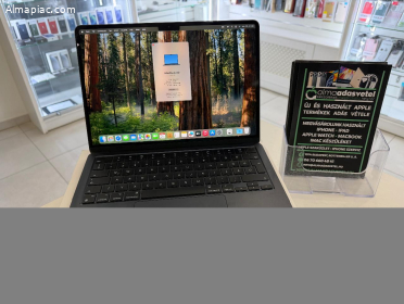 MacBook Air M2 13" 16GB/256ssd/Újszerű/1-3 hónap gar./Akku 100%/p4595